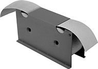 Image of ProductInUse. Bench Mount for 2 Sanding Rolls. Front orientation. Sanding Abrasive Dispensers. Dispensers for Sanding Rolls, For Rolls, For 2 Rolls, Bench Mount, For 5 1/4" Maximum Roll OD.