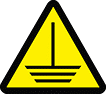 Image of Product. Front orientation. Labels. Electrical Hazard ISO Labels , Electric Ground Hazard Symbol.