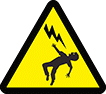 Image of Product. Front orientation. Labels. Electrical Hazard ISO Labels , Electrical Warning Hazard Symbol.