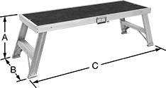 Image of Product. Front orientation. Contains Annotated. Work Platforms. Folding Work Platforms.