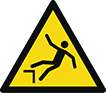Image of Product. Front orientation. Labels. Slip and Fall Prevention ISO Labels , Watch Your Step Symbol.