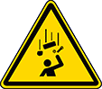 Image of Product. Front orientation. Labels. Slip and Fall Prevention ISO Labels , Falling Objects Warning Symbol.