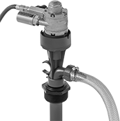 Image of Product. Front orientation. Drum Pumps. Air-Powered Drum Pumps for Water, Oil, Coolants, and Chemicals, With Tube-End Discharge.