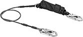 Image of Product. Front orientation. Fall-Arrest Lanyards. Shock-Absorbing Fall-Arrest Lanyards, 1 Anchor End Connection, Wire Rope.