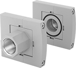 Image of Product. Front orientation. Filter/Regulator/Lubricator End Block Sets. End Block Sets for Aventics Modular Compressed Air Filter/Regulator/Lubricators (FRLs).