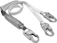 Image of Product. Front orientation. Fall-Arrest Lanyards. Shock-Absorbing Fall-Arrest Lanyards with Anchor, Wraparound with 2 Anchor End Connections.