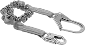 Image of Product. Front orientation. Fall-Arrest Lanyards. Shock-Absorbing Fall-Arrest Lanyards with Anchor, Hook Over with 1 Anchor End Connection.