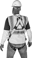 Image of ProductInUse. Back orientation. Fall-Arrest Harnesses. Fall-Arrest Harnesses for Climbing, Style A.