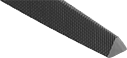 Image of Specification. Front orientation. ZoomedIn view. Triangle. Triangular Files for Stainless Steel, Tapered File.
