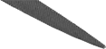 Image of Specification. Front orientation. ZoomedIn view. Triangle. Bend-and-Stay Needle Files, Tapered File.