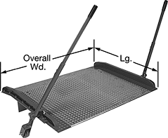 Image of Product. Front orientation. Contains Annotated. Dock Plates. Portable Dock Plates with Wheels.