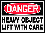 Image of Product. Front orientation. Labels. Safe-Lifting Labels , Danger—Heavy Object Lift With Care.
