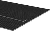 Image of Product. Front orientation. Carbon Fiber. High-Strength Lightweight Carbon Fiber Sheets and Bars.