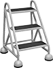 High-Stability Rolling Platform Ladders