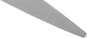 Image of Specification. Front orientation. ZoomedIn view. Triangle. Precision Triangular Files for Stainless Steel, Tapered File.