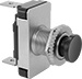 Image of Product. Metal Actuator Base. Front orientation. Metal Actuator Base. 12 mm Panel-Mount Push-Button Switches.