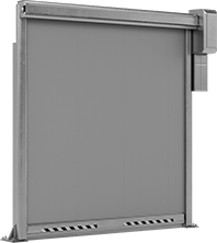 Image of Product. Front orientation. Machine Guards. Automatic Roll-Up Machine Guard Doors.