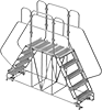 Two-Side Access Rolling Platform Ladders