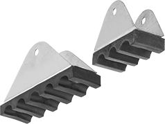 Image of Product. Front orientation. Ladder Feet. Shoes for Step Ladders, For Wood Rails, For 7/8" Wide Rails.