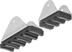 Image of Product. Front orientation. Ladder Feet. Shoes for Step Ladders, For Wood Rails, For 1 1/8" Wide Rails.