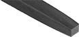 Image of Specification. Tapered Square. Front orientation. ZoomedIn view. Square. Precision File Sets, Taper File.