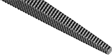 Image of Specification. Straight Square. Front orientation. ZoomedIn view. Square. Precision File Sets, Straight File.