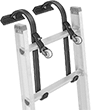 Image of ProductInUse. Front orientation. Ladder Hooks. Roof Hooks for Ladders.