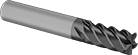 Image of Product. Front orientation. End Mills. Fast-Cut Carbide Square End Mills with Chamfer Corner, 5 Flutes.