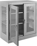 Image of Product. Front orientation. Cabinets. Ventilated Bench-Height Shelf Cabinets.