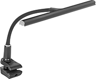 Image of Product. Clamp On. Front orientation. Workstation Lights. Cordless Adjustable-Arm Lights, Rechargeable Battery, Clamp On.