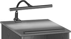 Image of ProductInUse. Front orientation. Workstation Lights. Cordless Adjustable-Arm Lights.