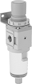 Image of Product. Front orientation. Compressed Air Filter/Regulators. Clean Room Compressed Air Filter/Regulators for Particle Removal.
