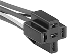 Image of Product. Front orientation. Relay Sockets. Vehicle Relays, Sockets with Wire Leads.