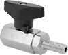 Compact On/Off Valves with Barbed Fittings