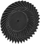 Image of Product. Front orientation. Sanding Discs. Quick-Change Flap Sanding Discs for Corners on Stainless Steel and Hard Metals.