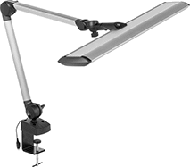 Image of Product. Style C. Front orientation. Workstation Lights. Long-Reach Workstation Lights, Fastener Mount, Clamp On, Style C.
