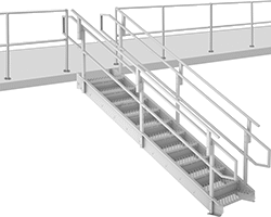 Image of ProductInUse. Front orientation. Stairs. Top-Mount&nbsp;Stairs, IBC Compliant.