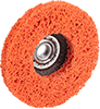 Nylon Mesh Arbor-Mount Sanding Discs for Stainless Steel and Hard Metals
