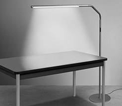 Image of ProductInUse. Front orientation. Workstation Lights. Floor Lamps.