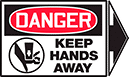 Image of Product. Front orientation. Labels. Illustrated Machine and Equipment Operation Labels , Danger—Keep Hands Away.