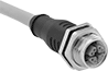 Image of Product. Front orientation. Ethernet Cords. Ethernet Cords with M12 Connectors, , Straight End, X Code.