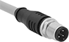Image of Product. Front orientation. Ethernet Cords. Ethernet Cords with M12 Connectors, Plug, Straight End, D Code.