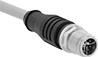 Image of Product. Front orientation. Ethernet Cords. Ethernet Cords with M12 Connectors, Straight End, Plug, X Code.