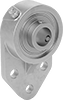 Food-and-Beverage Mounted Ball Bearings with Three-Bolt Flange