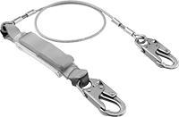 Image of Product. Front orientation. Fall-Arrest Lanyards. Heat-Resistant Shock-Absorbing Fall-Arrest Lanyards, 1 Anchor End Connection.