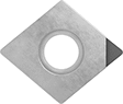 Image of Product. Front orientation. Lathe Tool Inserts. Polycrystalline Diamond Lathe Tool Inserts for Non-Metals, CCMT Insert.