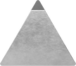 Image of Product. Front orientation. Lathe Tool Inserts. Polycrystalline Diamond Lathe Tool Inserts for Non-Metals, TPG Insert.