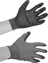 Image of ProductInUse. Palm Coated. Front orientation. Gloves. Coated Work Gloves, Palm.