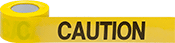 Image of Product. Front orientation. Solid with Message. Barrier Tape, Yellow.