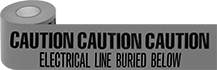 Image of Product. Front orientation. Marking Tape. Buried Pipe and Cable Warning Tape .